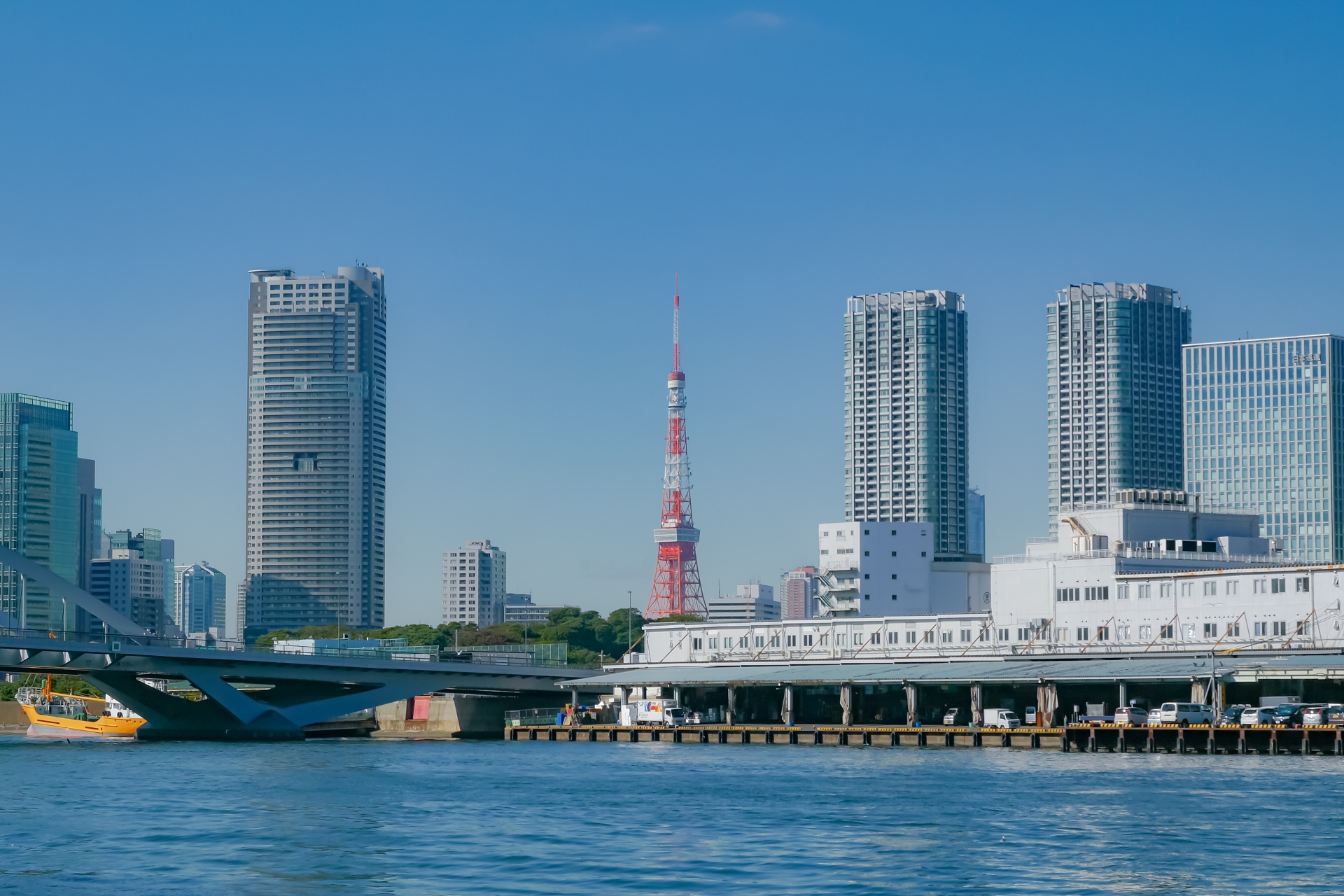 東京タワーと勝どきの風景